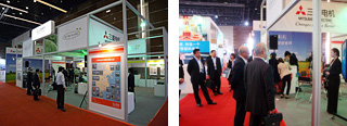 Mitsubishi Electric's booth at the 2011 Smart Grid World Forum in Beijing