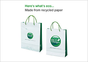 Here's what's eco... Made from recycled paper