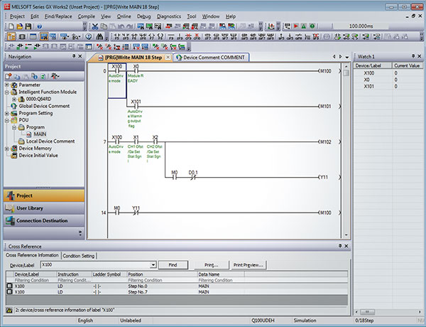 Programmable controller engineering software MELSOFT GX Works2