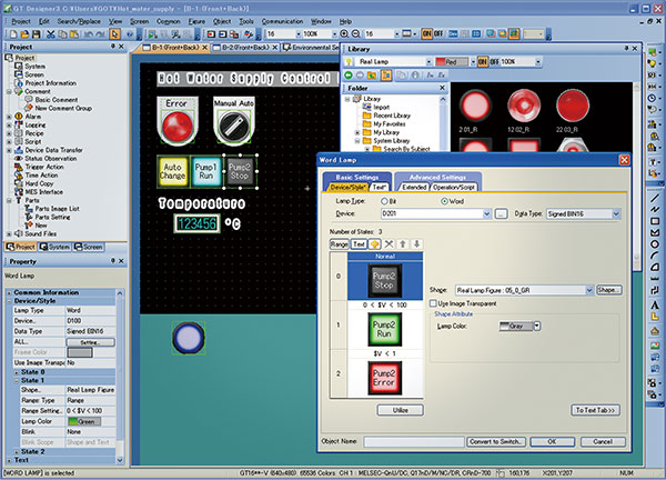 HMI/GOT screen design software MELSOFT GT Works3