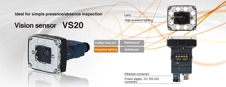 Ideal for simple presence/absence inspection Vision Sensor VS20