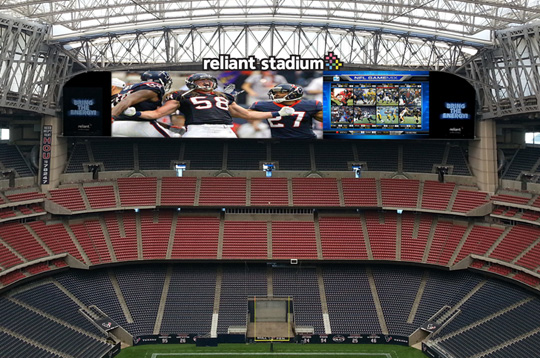 One of Reliant Stadium's Two New Diamond Vision Displays