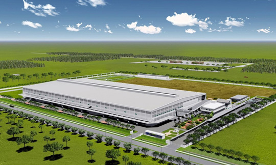 Rendition of new facility of Mitsubishi Electric Consumer Products (Thailand)
