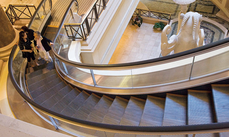 Forum Shops at Caesars Palace  Mitsubishi Electric Elevators and Escalators