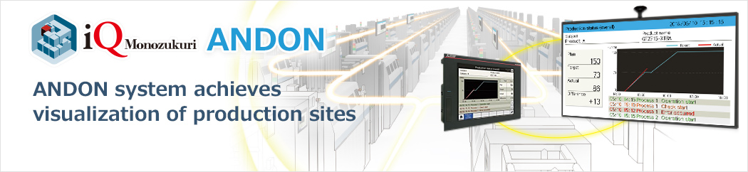 iQ Monozukuri ANDON　ANDON system achieves visualization of production sites