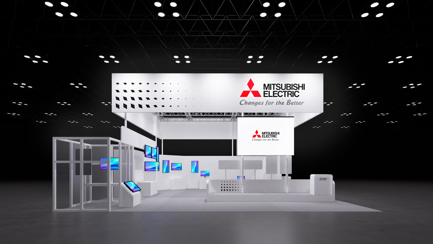 Rendition of Mitsubishi Electric booth