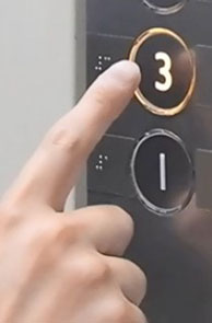 photo: Contactless elevator buttons