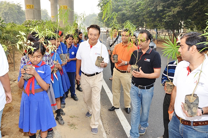 photo: a tree planting in Gurgaon 2