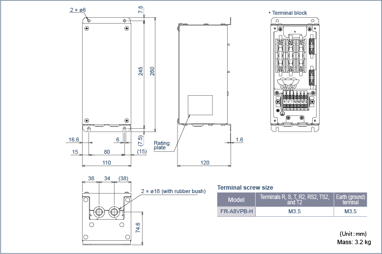 Phase detection transformer box (FR-A8VPB-H)