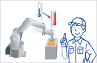 Robot mechanism thermal compensation function