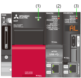 LED status of programmable controller