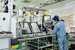 Cellular manufacturing facility producing PLCs and GOT HMIs