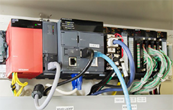 PLC on the back of the performance testing machine. The C Controller in the center has USB, LAN, and RGB interfaces like a PC.