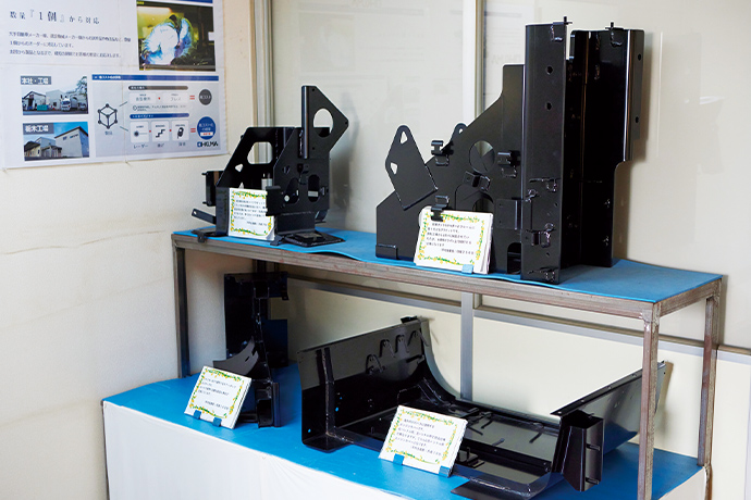 These components for construction machinery are formed through a combination of laser processing, bending, and welding. Laser processing is increasingly important for high-mix, low-volume manufacturing.