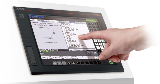 CNC monitor2 newly developed to simplify use through the introduction of touch-screen operation displays the equivalent screen.