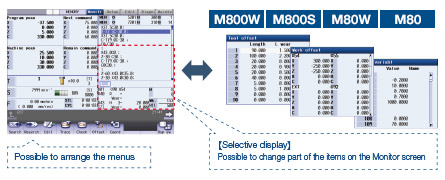 M80 Customize the standard screens as per the preference of operators