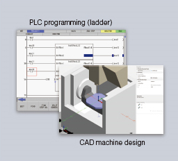PLC programming (ladder) and CAD machine design