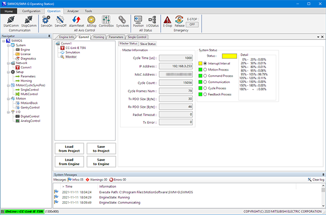 Communication monitor of master station