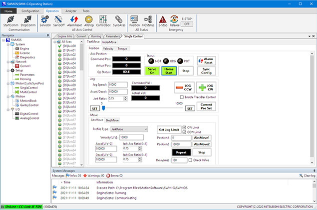 Single-axis control