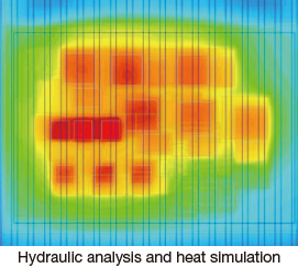 Hydraulic analysis and heat simulation