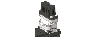 Vertically mounted dual cable type with one-touch lock