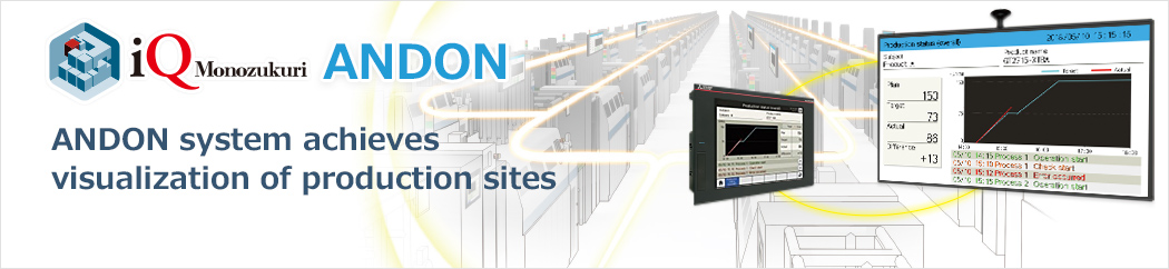 iQ Monozukuri ANDON ANDON system achieves visualization of production sites