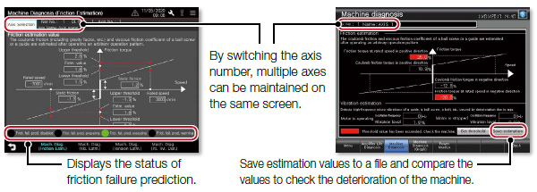 Machine diagnosis screen