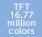 TFT 16.77 million colors