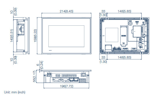 External dimensions