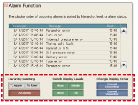 Can I check more alarms on a single screen?