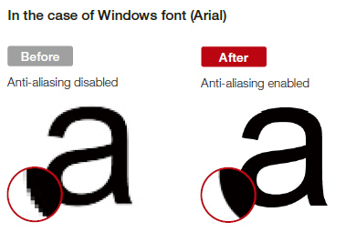 Support outline font