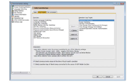 Operation log target setting screen (GT Designer3)