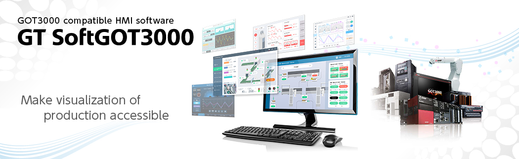 GOT3000 Compatible HMI Software GT SoftGOT3000