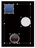 ❶ Select multiple figures and objects