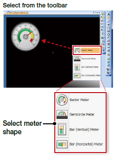 Graphical meter