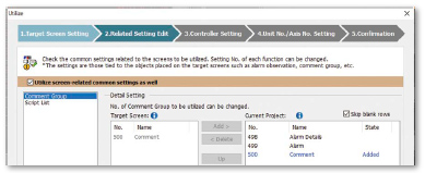 2. Editing related settings