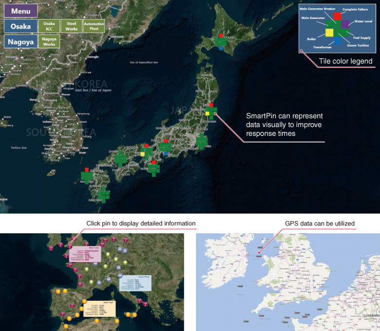 Utilization of map data enables realistic wide-area monitoring