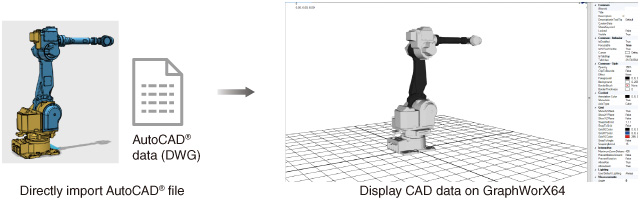 Existing CAD data such as AutoCAD® can be imported to create a screen