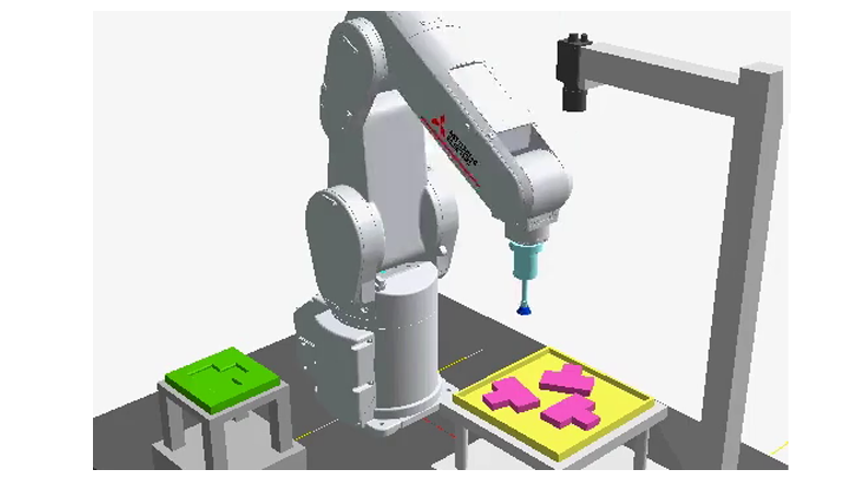 1.Pick a part using a fixed camera