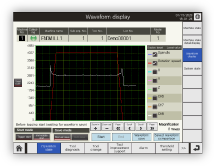 Machining data collection screen