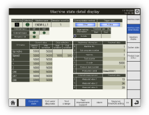 Machine details status screen