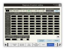 Diagnosis threshold setting screen