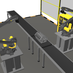 Deburring with Two Robots (OLP)