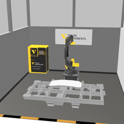 Robot Spraying Cell with Multiple Tools (OLP)