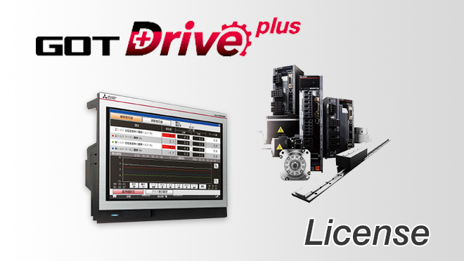 GT Works3 add-on license for GOT2000 enhanced drive control (servo) project data