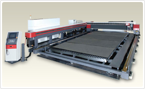 Large-size laser processing machines Mitsubishi's highly rigid, large-size laser processing machine, the MEML series, is equipped with a 40CF-R resonator achieving high-quality beam, superb accuracy and superior cost-effectiveness. A space-saving laser eq