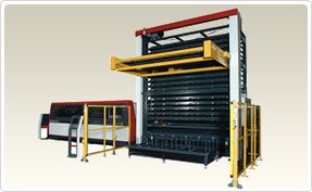 Cell system Offers the ability to respond specifically to user needs. Mitsubishi's stocker systems optimize the laser system's production efficiency and allow for zero-micro-joint processing.
