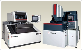 Electrical-discharge Machines : Complicated shapes can easily be manufactured by both first timer and long time users.  Mitsubishi Electric die-sinking EDMs and Wire-cut EDMs enhance productivity with high-speed and high-accuracy machining.  Besides mold making, it is also recognized as a great tool in manufacturing high reliable parts used in aircraft and IT industries.