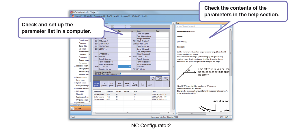 Check and set up the parameter list in a computer. | Check the contents of the parameters in the help section.
