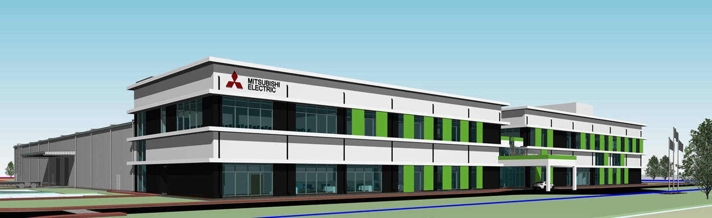Rendering of MEAI's new plant in Gujarat, India 